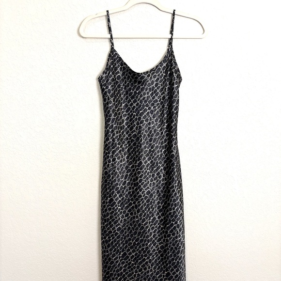 Y2K Jones New York Satin Animal Print Slip Dress Nightgown Women’s Size Small - Picture 2 of 13